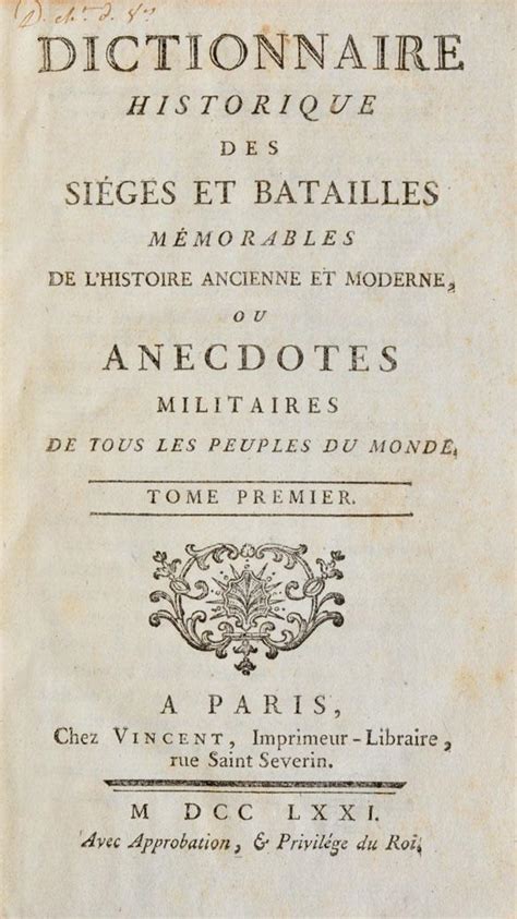 Dictionnaire historique des siéges et batailles mémorables de l