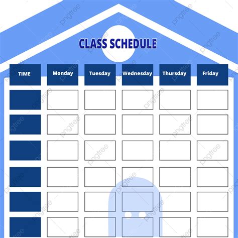 Print Ready Class Schedule Template Template Download On Pngtree