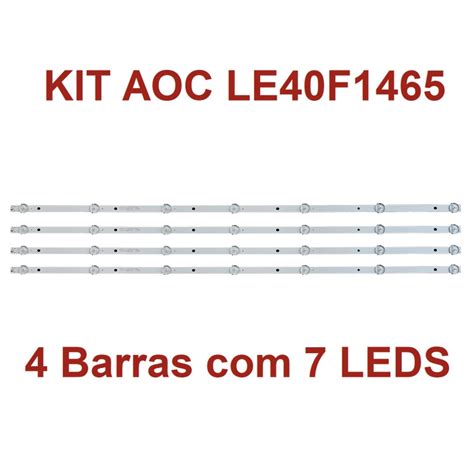 S Tudo Kit Barras De Led Tv Aoc Le F