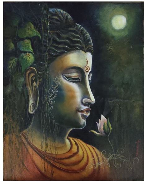 Buddha Enlightened Painting by Barnali Ray | ArtZolo.com