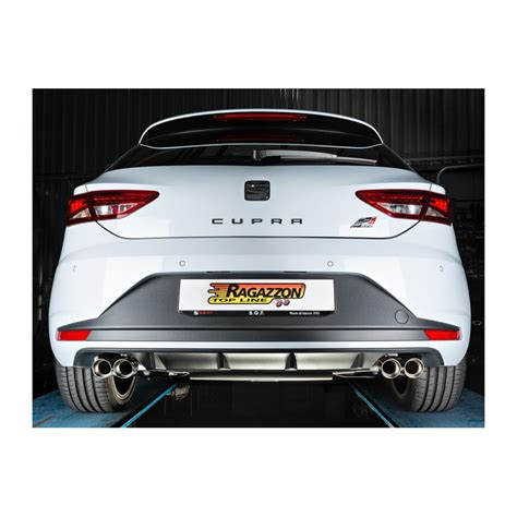 Escape Trasero Doble En Acero Inox Seat Leon Iii F Tsi Cupra