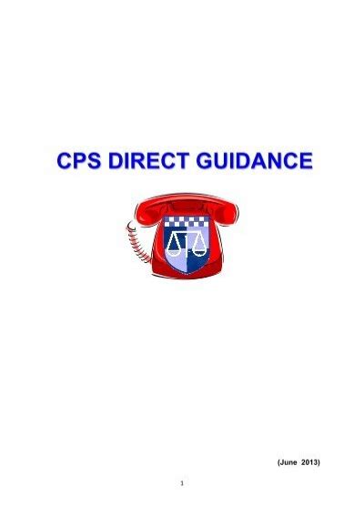 Cps Direct Guidance Crown Prosecution Service