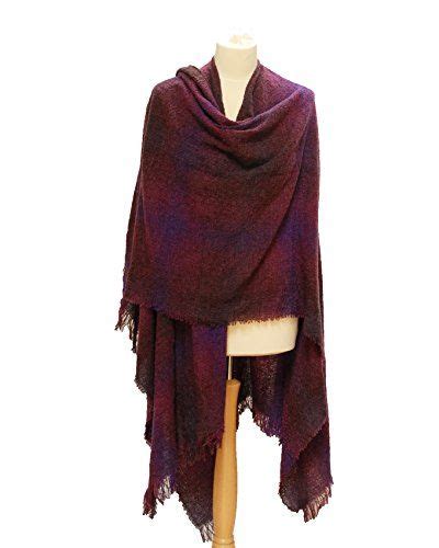 Kerry Woollen Mills Celtic Ruana Long Shawl Irish Wool Lambswool Wild