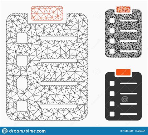 Auflagen Form Vektor Mesh Carcass Model Und Dreieck Mosaik Ikone Vektor