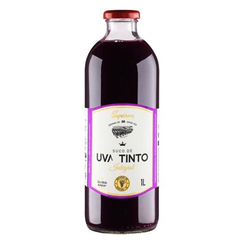 Suco Integral Uva Tinto Superbom Garrafa 1l Tateno Supermercado