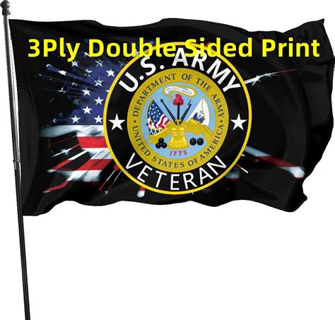 Amazon Voudlye U S Army Veteran Flag 3x5 Ft 3ply Polyester