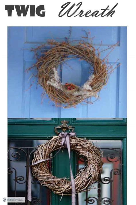 Twig Wreath - using twigs for decorations