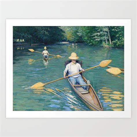 Gustave Caillebotte Skiffs On The Yerres Art Print By Painting