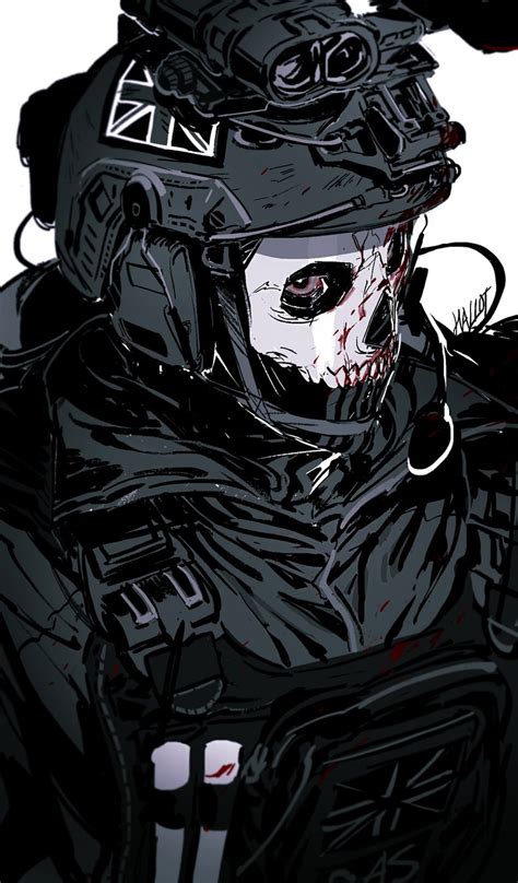 Ghost Call Of Duty And 1 More Drawn By Hallot Danbooru