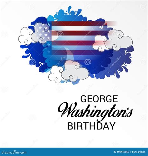 George Washington Birthday. Stock Illustration - Illustration of ...