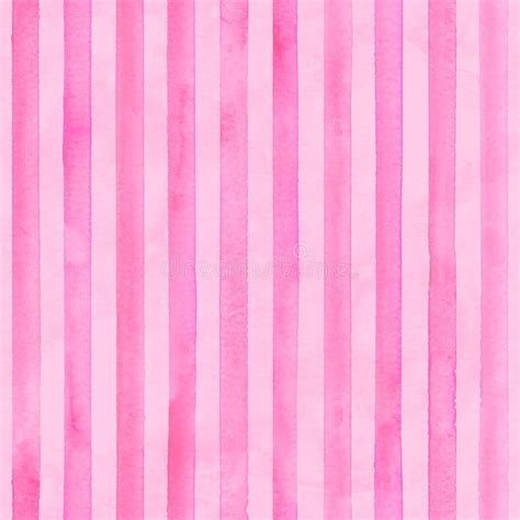 Watercolor Pink Stripes On Pink Background Pink And White Striped