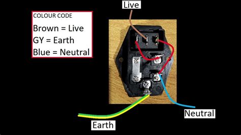 Diy Wiring Of An Iec Power Socket And 3 Pin Rocker Switch With Fuse Youtube