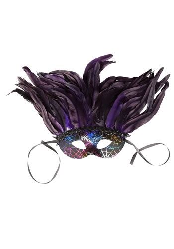 Feather Mardi Gras Deluxe Mask