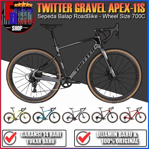 Jual Sepeda Twitter GRAVEL Carbon SRAM APEX RoadBike Sepeda Balap Wheel