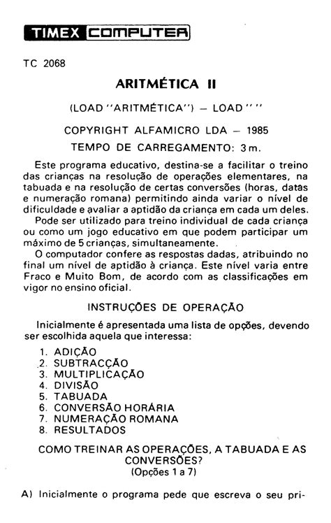 Aritmética II at Spectrum Computing Sinclair ZX Spectrum games