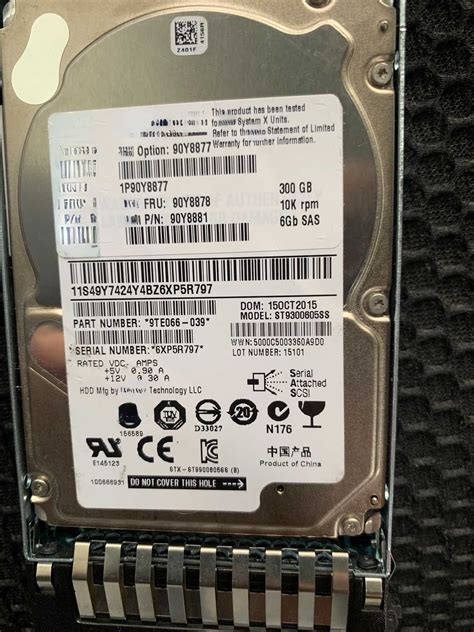 Ibm X3650 M3 M4 X3500 M4 300g 10k 25 Sas 90y8877 90y8878 Hard Drive