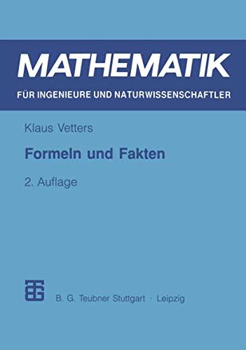 9783519002079 Formeln Und Fakten 3519002078 ZVAB