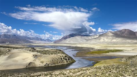 Download Wallpaper Sky Mountain Tibet Bum Chu River Section