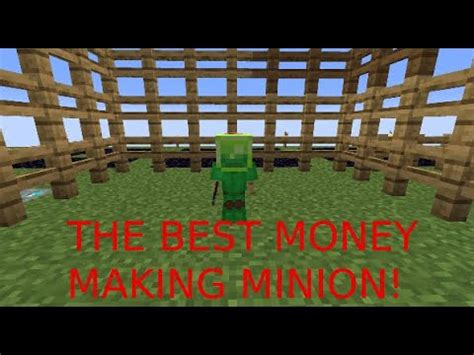 BEST MONEY MAKING MINION L Hypixel Skyblock YouTube