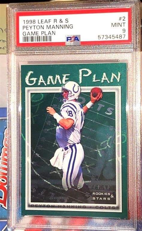 Peyton Manning Rookie Leaf Rookies Stars Game Plan Psa