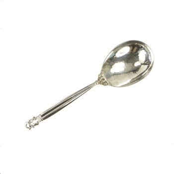 Sterling Silver Georg Jensen Konge Acorn Serving Spoon Property Room