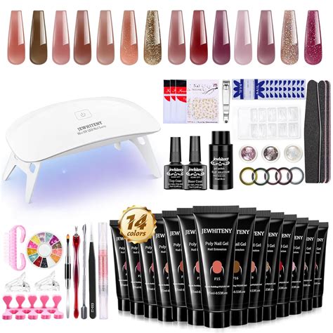 Amazon JEWHITENY Poly Gel Nail Kit Poly Gel Kits 14PCS