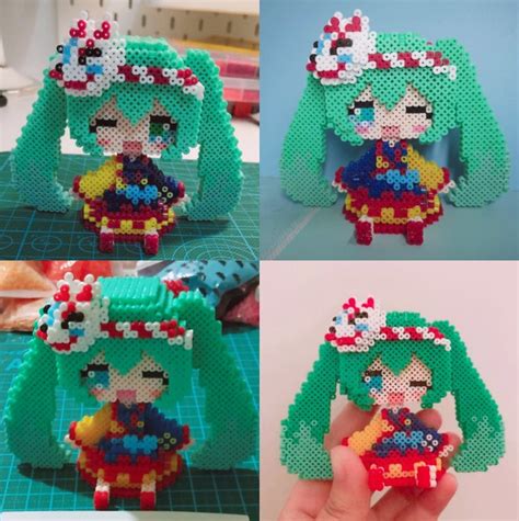 Instant Download Set Of 3 3d Perler Bead Pattern Tutorial Etsy