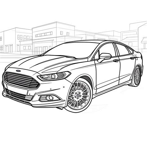 Dibujo 16 De Coche De Ford Para Colorear