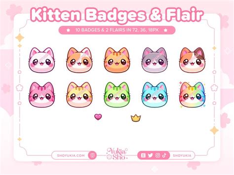 Kitten Twitch Sub Badges Badge Flair Bit Badges Twitch Sub Badges