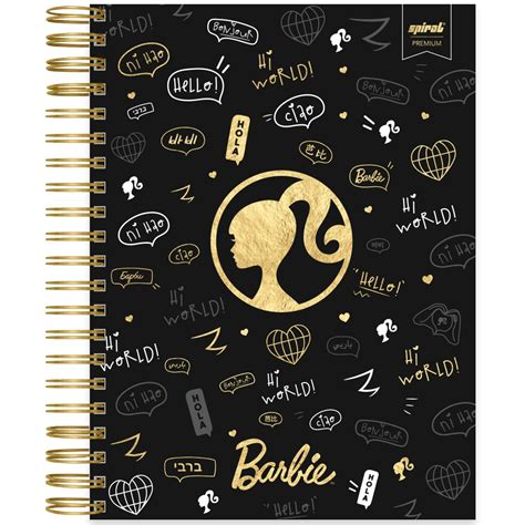 Caderno Universit Rio Capa Dura X Folhas Barbie Premium