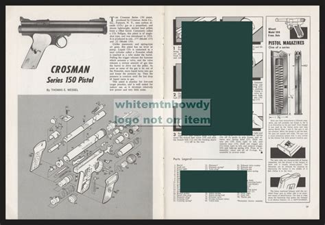 Crosman Series Pistol Schematic Parts List Disassembly Assembly