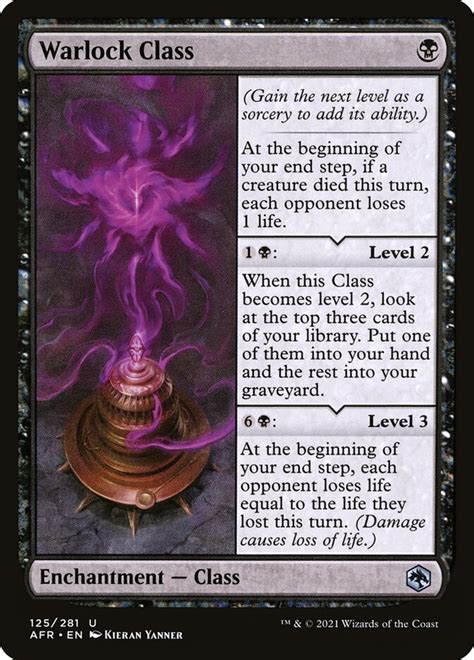 Warlock Class · Adventures In The Forgotten Realms Afr 125 · Scryfall Magic The Gathering Search