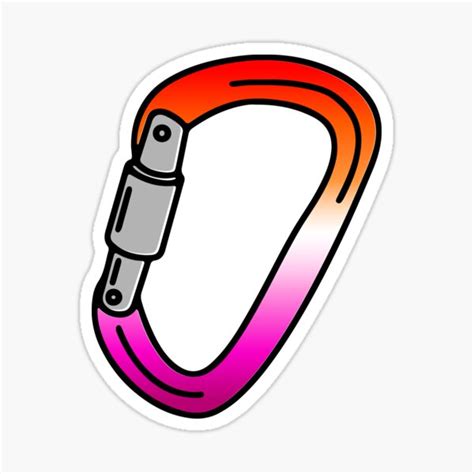 Lesbian Colors Climbing Carabiner Sticker For Sale By Maura41 Redbubble