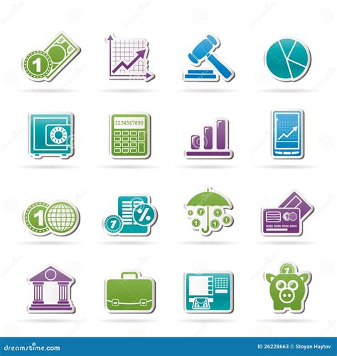 Business And Finance Icons Stock Vector Illustration Of Finance