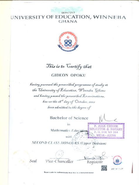 degree certificate
