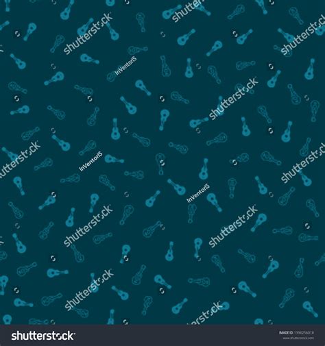 Guitar Themed Freehand Drawings Seamless Pattern Stock Vector Royalty