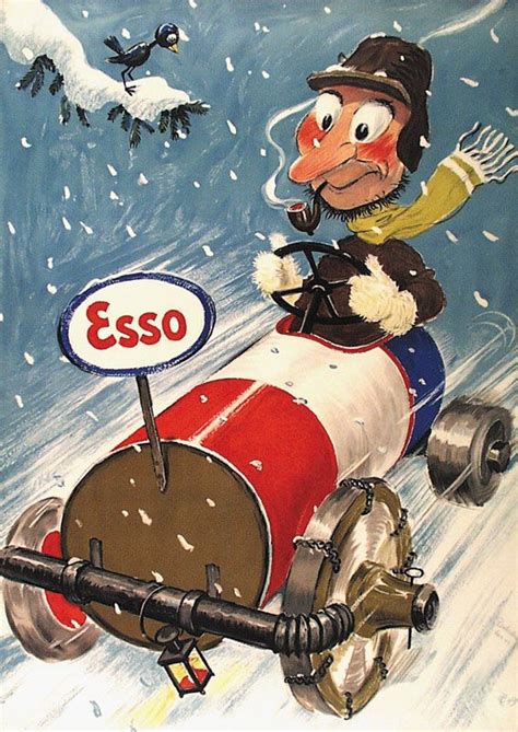 Esso Laubi Hugo Affiche Pub Pub Publicit