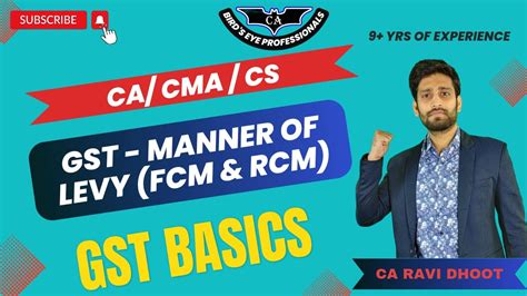 Reverse Charge Concept Manner Of Levy Of Gst Fcm Rcm Ca Final