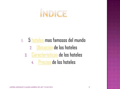 5 Hoteles Mas Lujosos Del Mundo PPT Descarga Gratuita