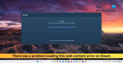 problem loading  web content steam error