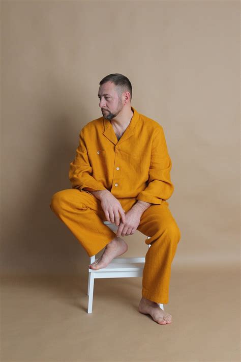 Mens Linen Pajama Set Linen Homewear Linen Pants For Home Etsy