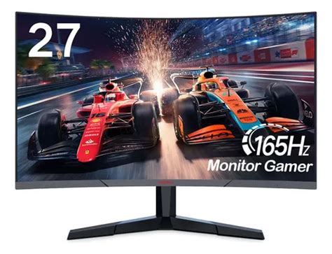 Monitor gamer curvo Koorui LCD negro 110V Cuotas sin interés