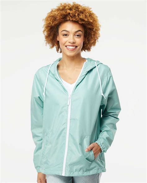 Independent Trading Co Unisex Lightweight Windbreaker Full Zip Jacket