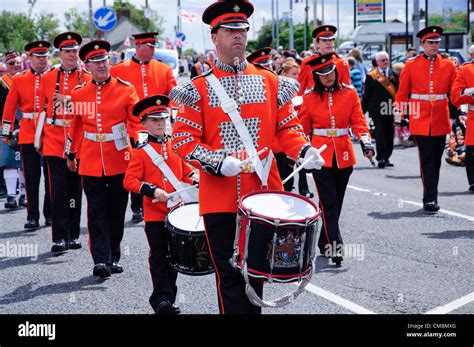 12th july parades in carrickfergus northern ireland, orange men ...