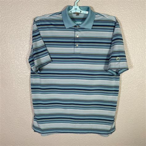 Peter Millar Peter Millar Summer Comfort Polo Shirt Mens Large Blue Striped Golf Stretch | Grailed