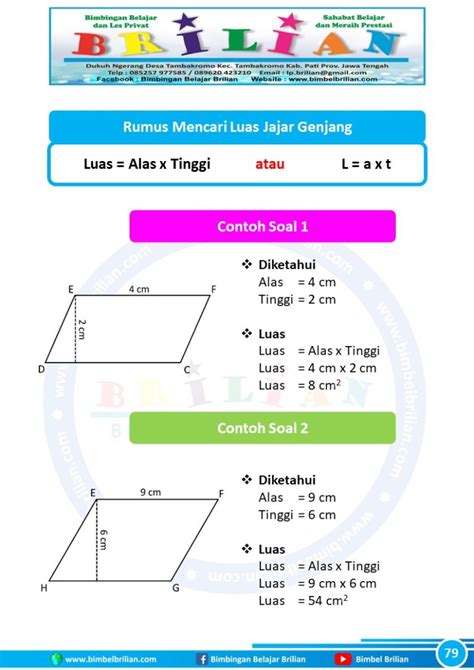 Rumus Cara Mencari Luas Jajar Genjang Bimbel Brilian