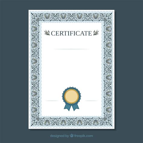 Borde De Certificado Ornamental Vector Gratis