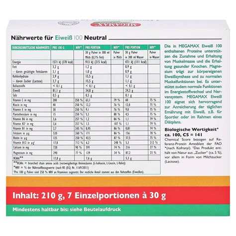 Eiweiss Neutral Megamax Pulver X Gramm Medpex