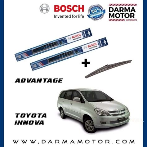 Jual Set Wiper Depan Belakang Bosch Advantage Toyota Innova Reborn