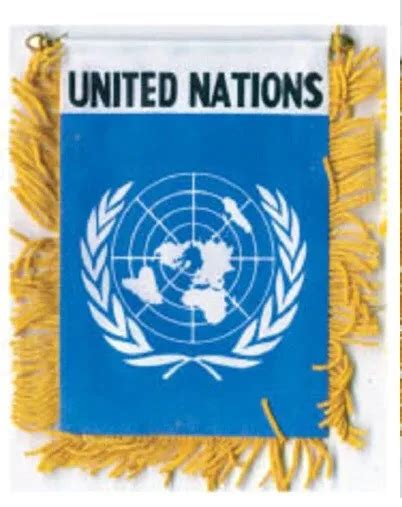 United Nations Un Mini Banner Flag Great For Car And Home Window Mirror